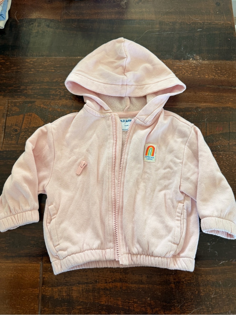 👚CLOSET CLEAN OUT SALE👖Light Pink Hooded Zip-Up Jacket 12-18M